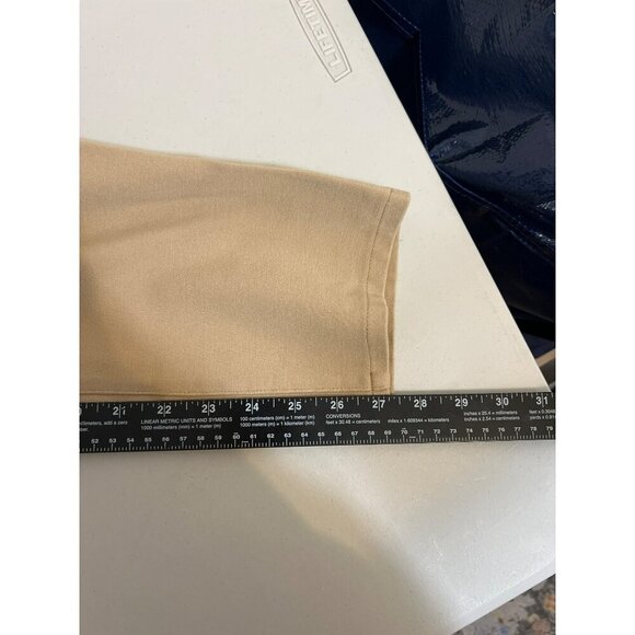 Chico's Sz 2.5 (US L 14) Stretch Knit Pants Tan Elastic Waist - Picture 6 of 6